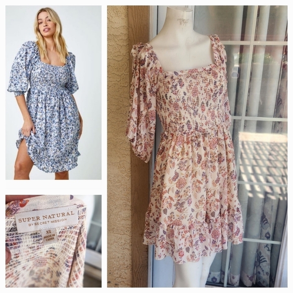 Super Natural by Secret Mission Dress Bohemian‎ Flora - Picture 1 of 2